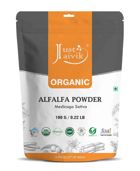 Just Jaivik Organic Alfalfa Powder - 100gm - HNW GLOBAL
