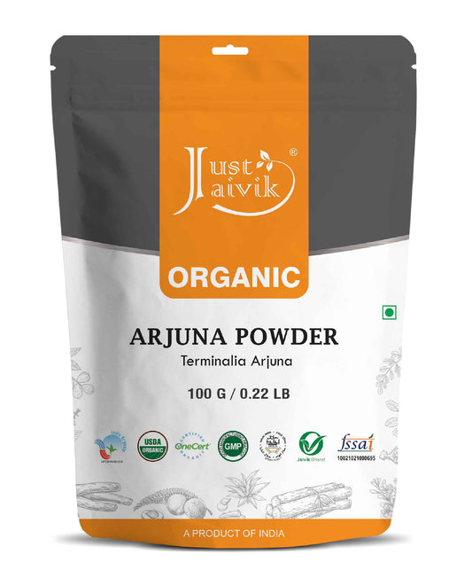 Just Jaivik Organic Arjuna Powder - 100gm - HNW GLOBAL