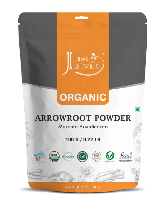 Just Jaivik Organic Arrowroot Powder - 100g - HNW GLOBAL