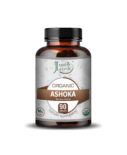 Just Jaivik Organic Ashoka Caplet - 750mg, 90 count - HNW GLOBAL