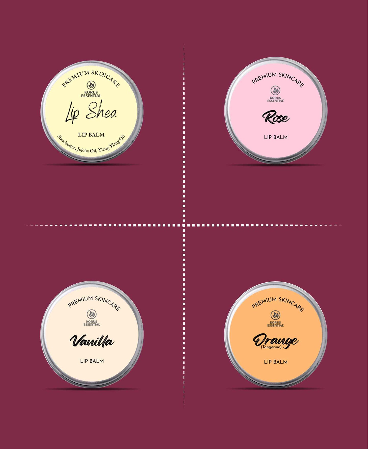 Korus Essential Beetroot Lip Balm with Shea Butter - 8 Grams
