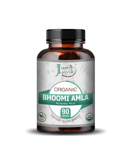 Just Jaivik Organic Bhoomi Amla Caplet - 750mg, 90 count - HNW GLOBAL
