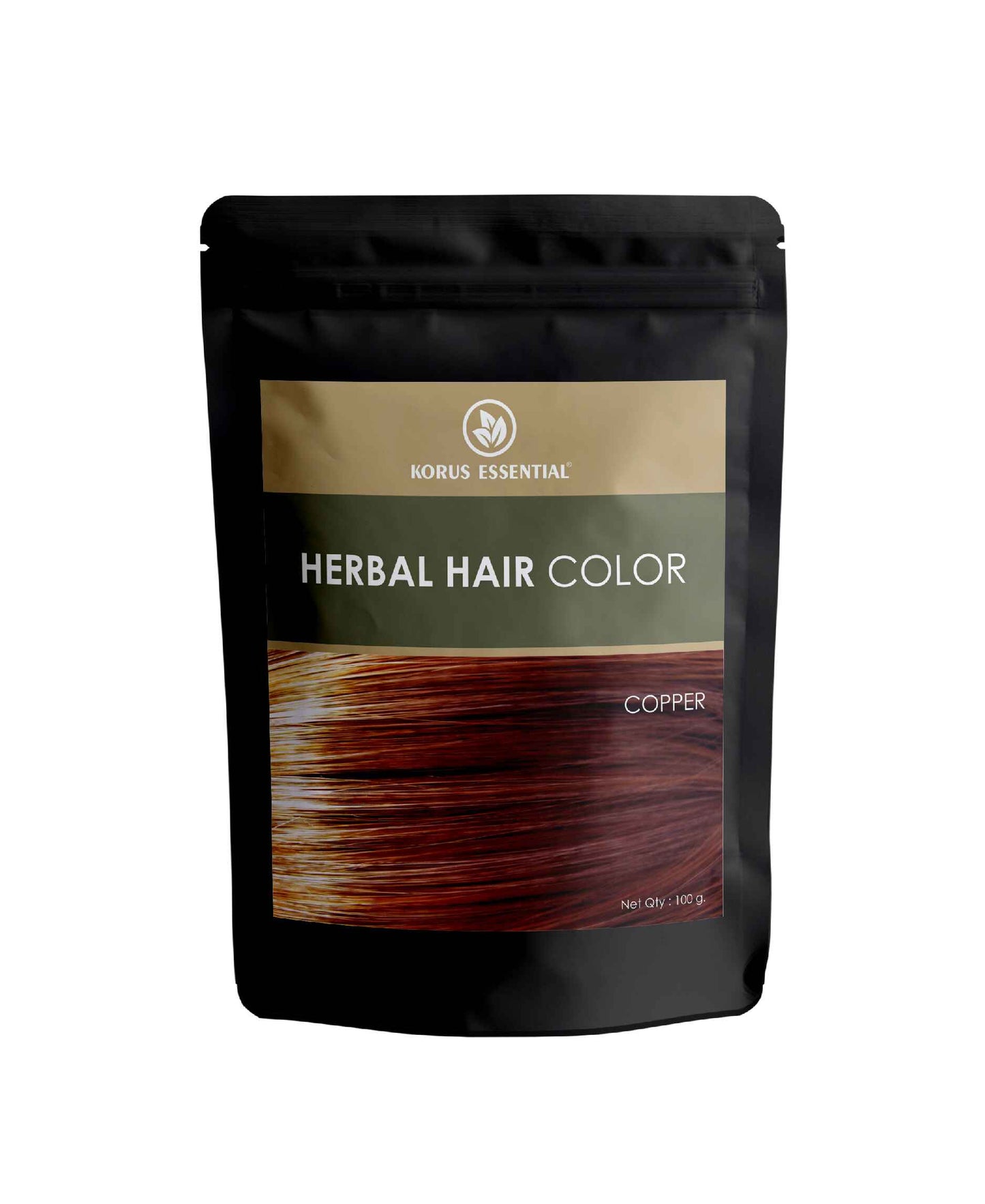 Korus Essential Herbal Hair Color (Copper) - 100g | with Henna, Amla, Aritha, etc. - HNW GLOBAL