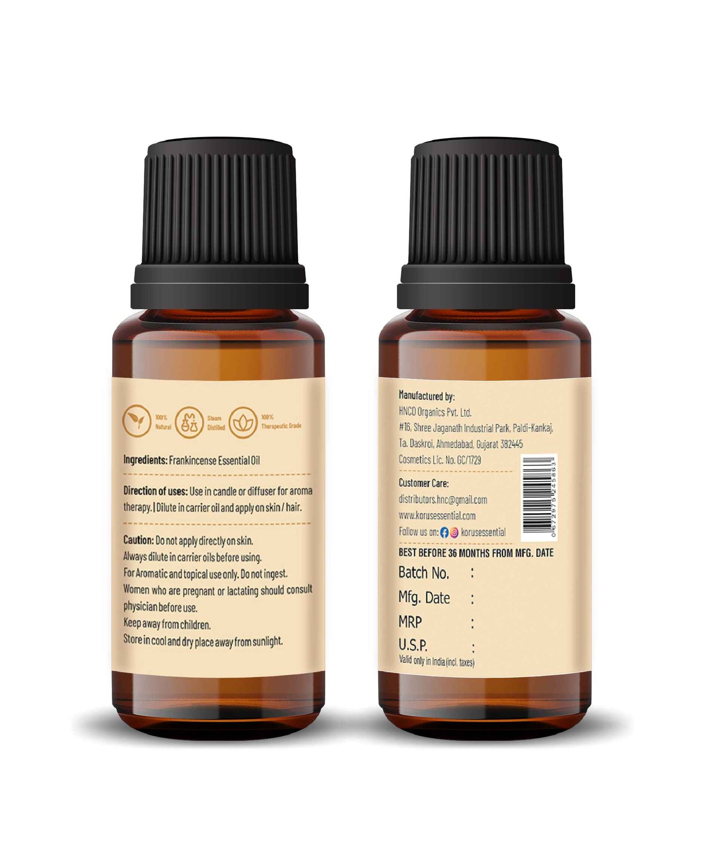 Korus Essential Frankincense Essential Oil - 15ml