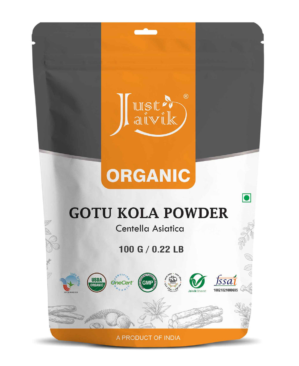 Just Jaivik Organic Gotu Kola Powder - 100gm - HNW GLOBAL