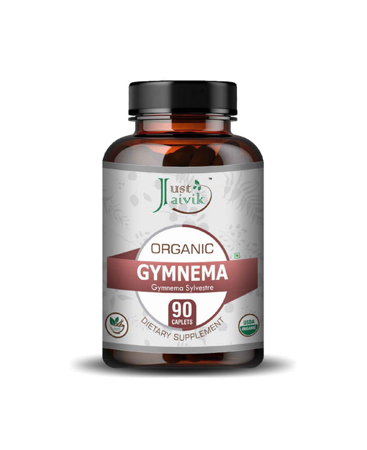 Just Jaivik Organic Gymnema Caplet - 750mg, 90 count - HNW GLOBAL