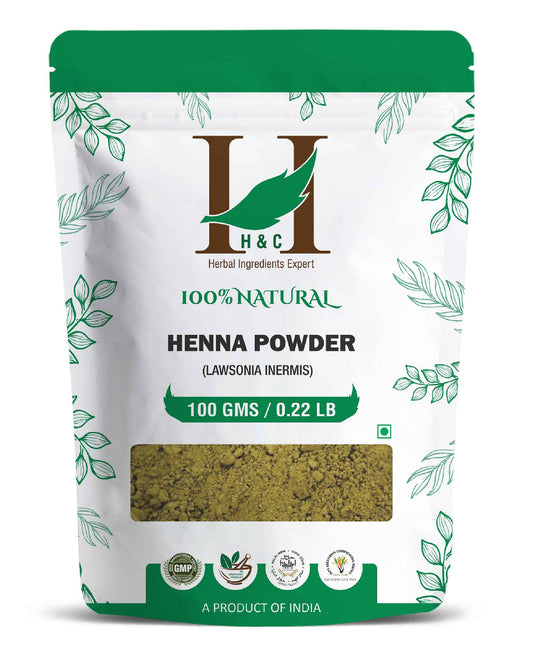 H&C Natural Henna Powder / Lawsonia Inermis - 100gm - HNW GLOBAL