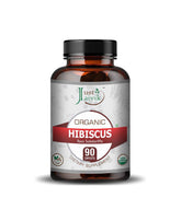 Just Jaivik Organic Hibiscus Caplet - 750mg, 90 count - HNW GLOBAL