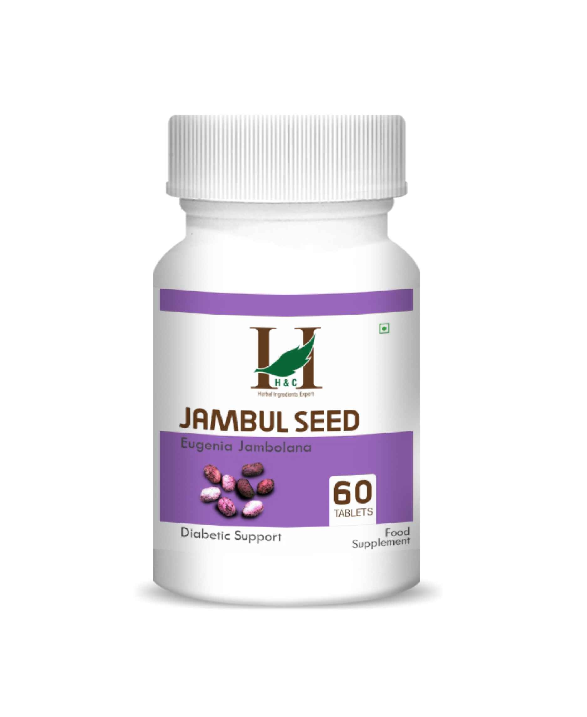 H&C Jambul Seed Tablet - 350mg , 60 Count - HNW GLOBAL