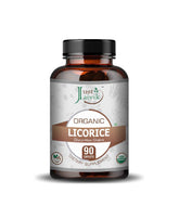 Just Jaivik Organic Licorice Caplet - 750mg, 90 count - HNW GLOBAL