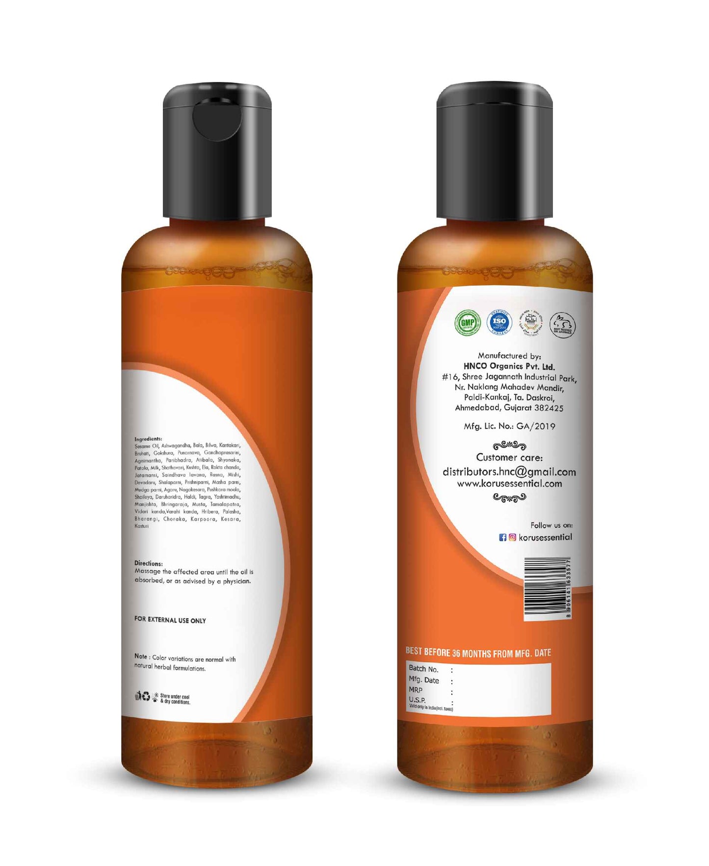 Korus Essential Mahanarayan Oil - 200ml - HNW GLOBAL