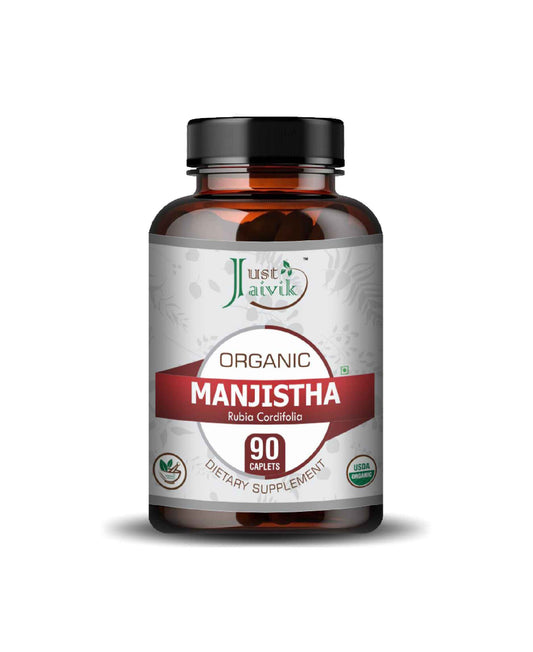Just Jaivik Organic Manjistha Caplet - 750mg, 90 count - HNW GLOBAL
