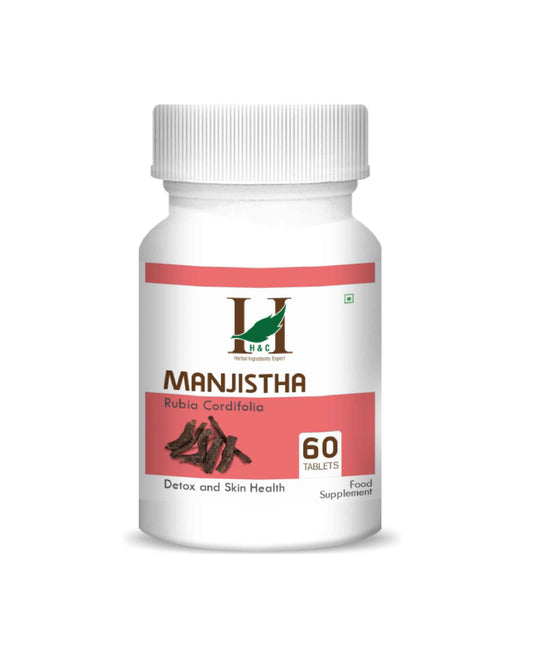 H&C Manjistha Tablet - 350mg , 60 Count - HNW GLOBAL