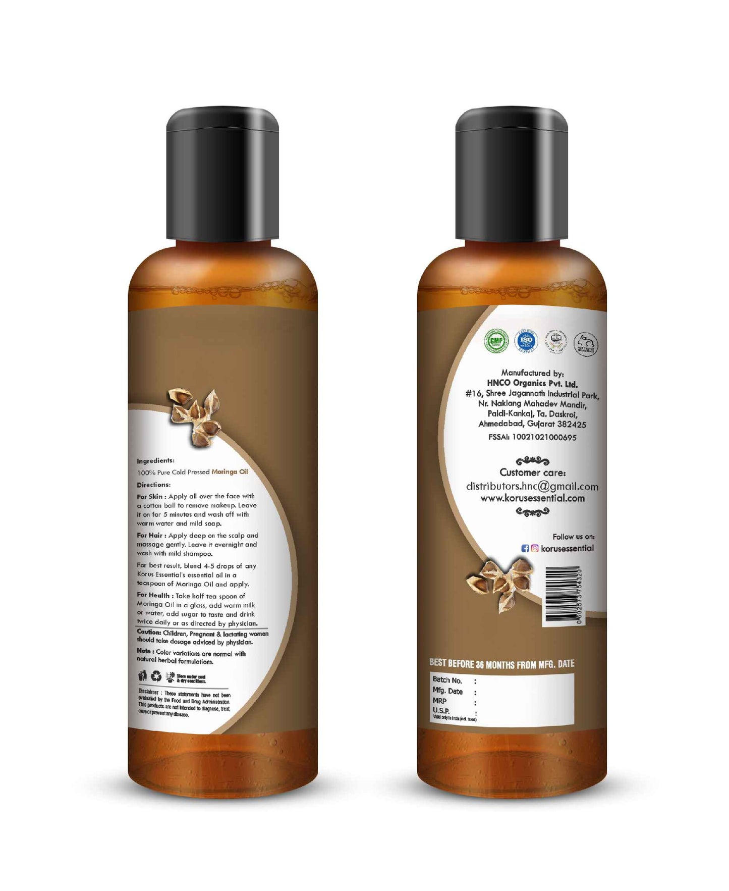 Korus Essential Moringa Oil - 200ml - HNW GLOBAL
