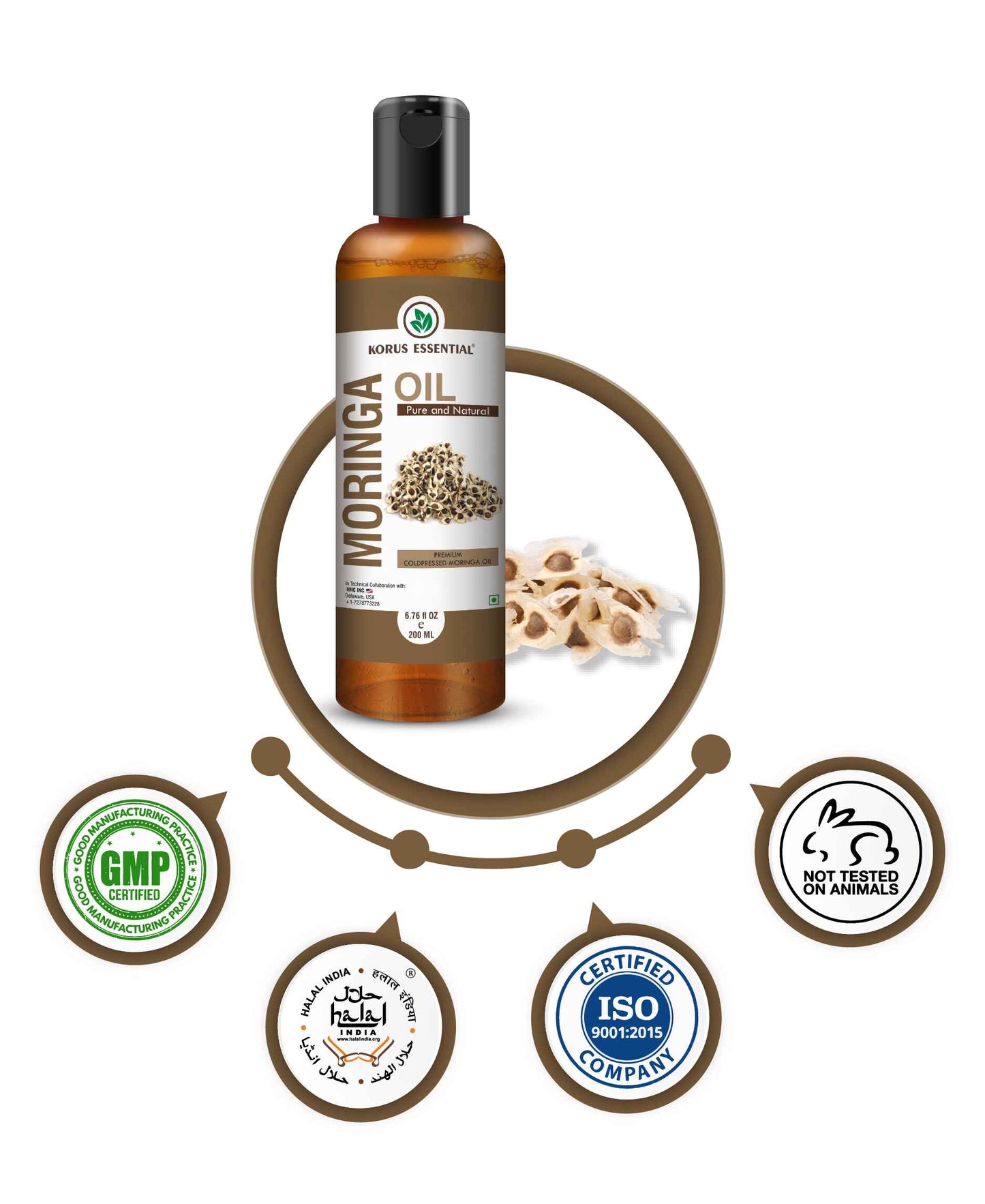 Korus Essential Moringa Oil - 200ml - HNW GLOBAL