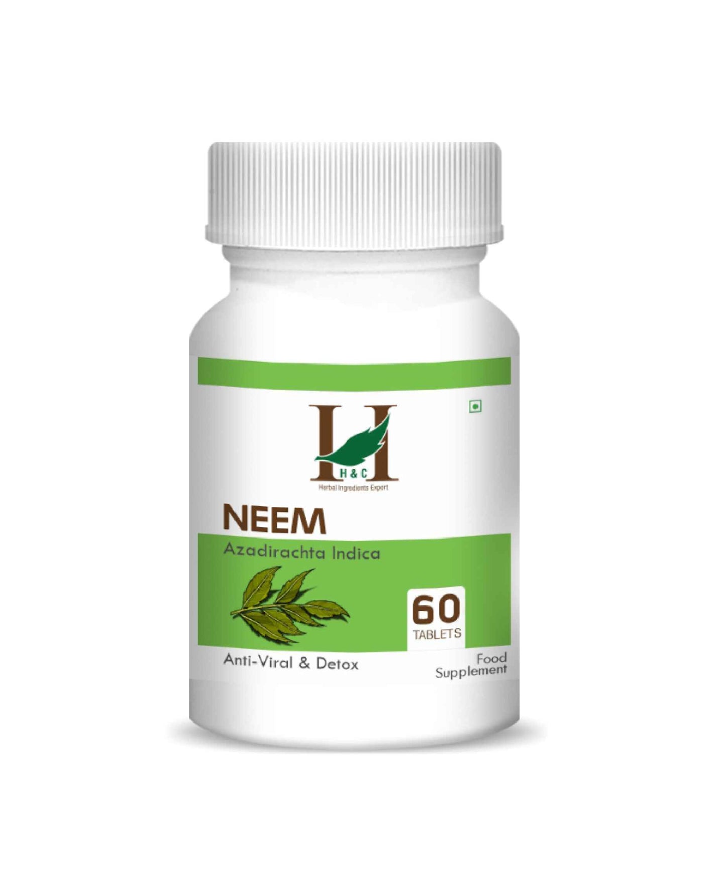 H&C Neem Tablet - 350mg , 60 Count - HNW GLOBAL