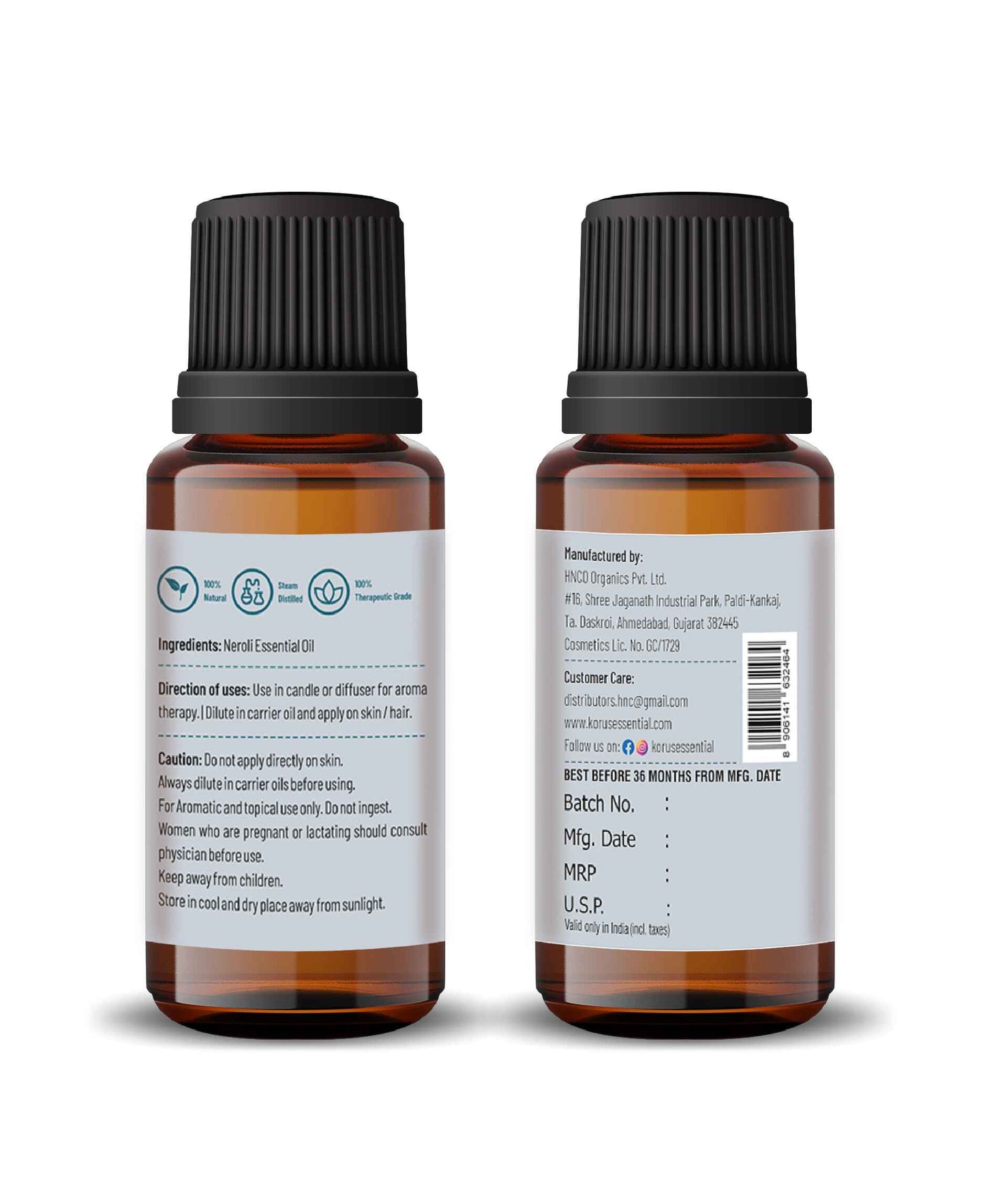Korus Essential Neroli Essential Oil - 15ml
