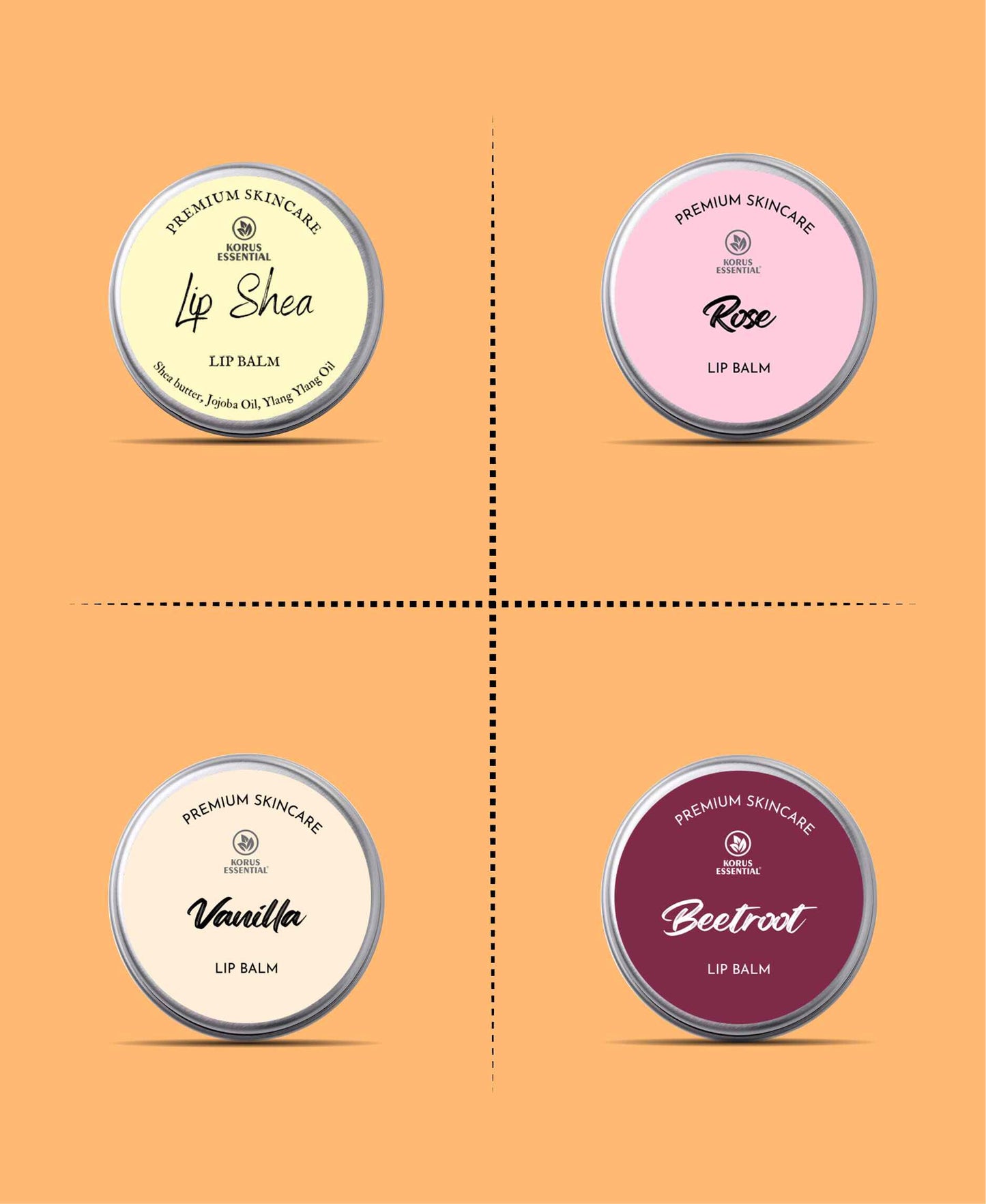 Korus Essential Orange Lip Balm with Shea Butter  - 8 Grams - HNW GLOBAL