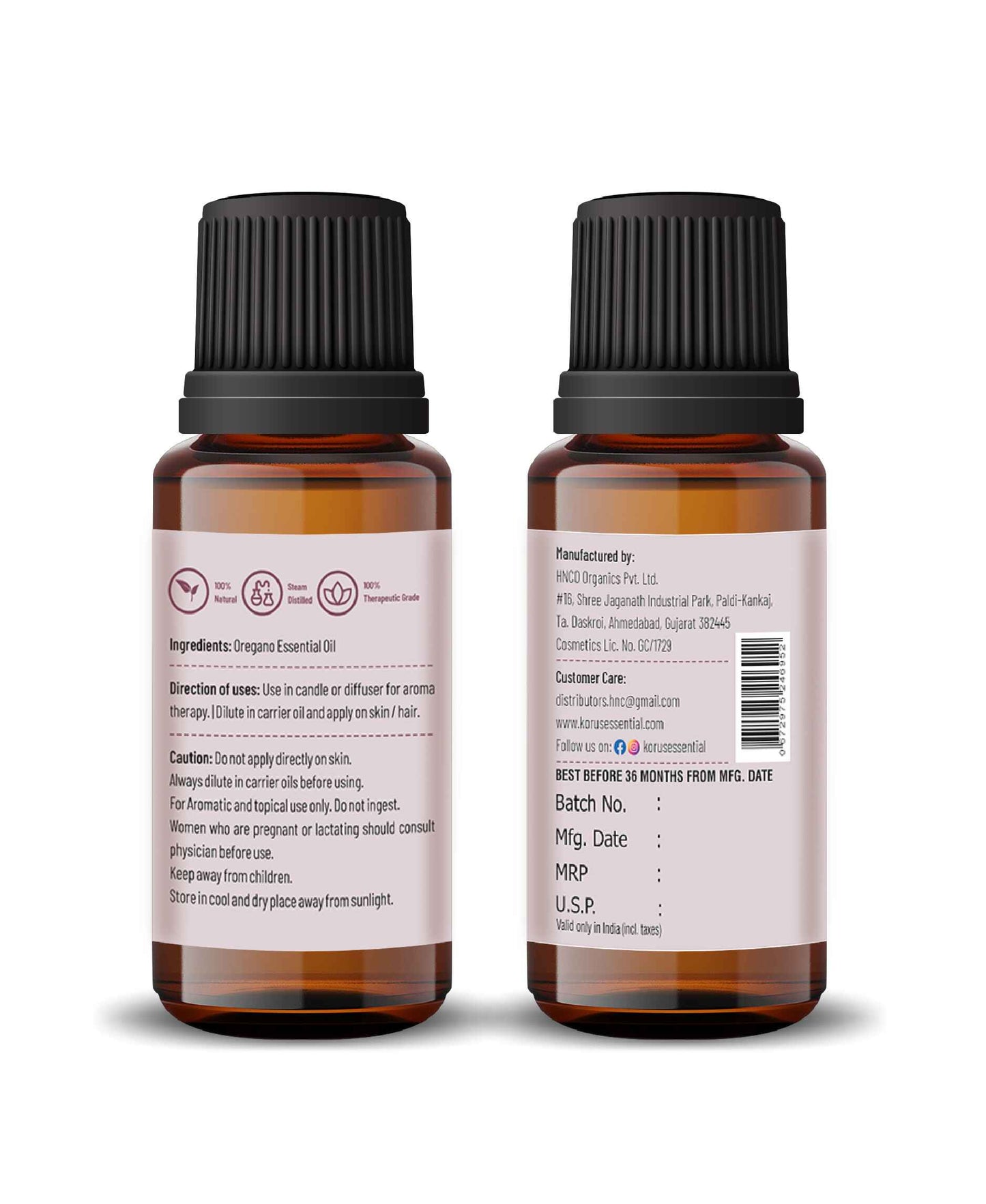 Korus Essential Oregano Essential Oil - 15ml - HNW GLOBAL