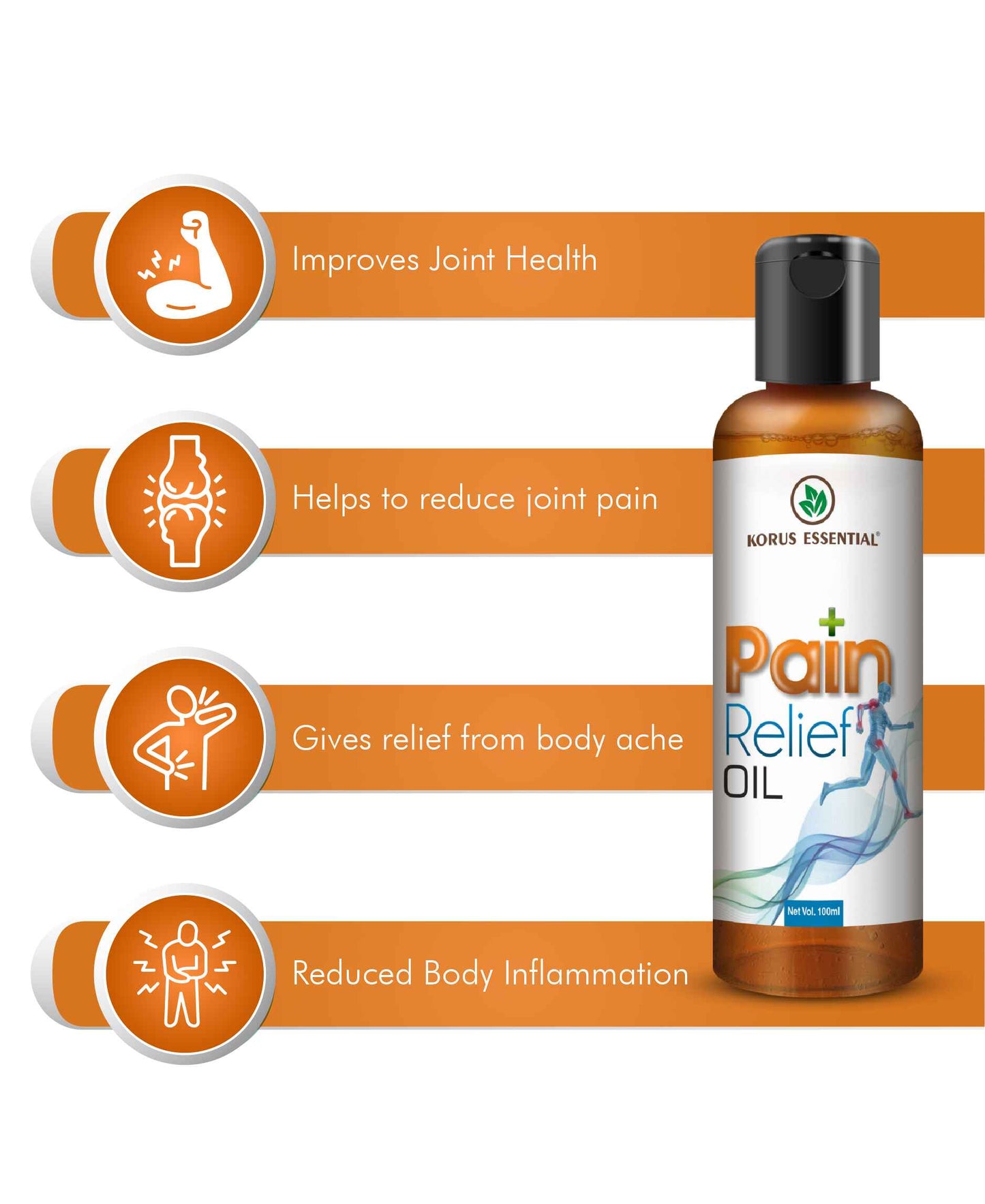 Korus Essential Pain Relief Oil 100ml - HNW GLOBAL