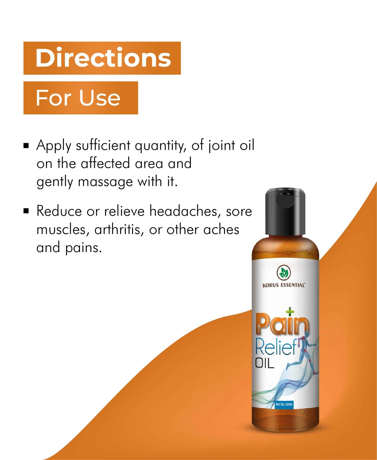 Korus Essential Pain Relief Oil 100ml - HNW GLOBAL