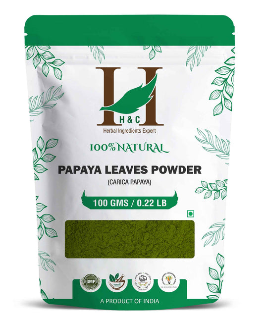 H&C Natural Papaya Leaves Powder- 100gm - HNW GLOBAL