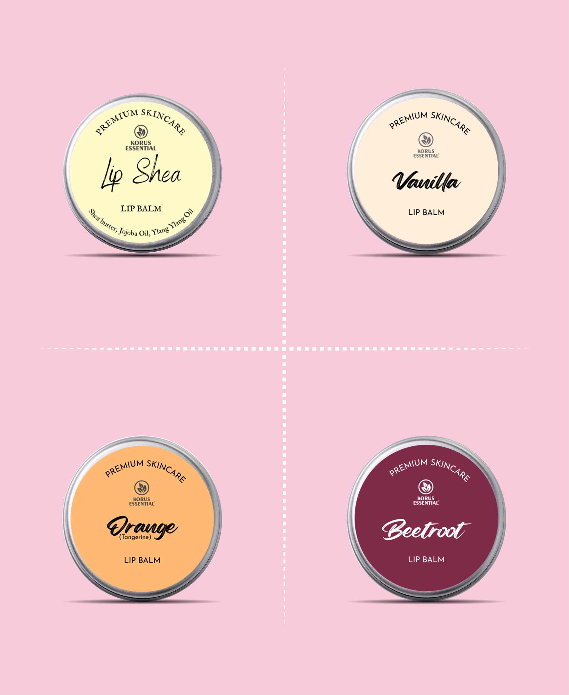 Korus Essential Rose Lip Balm with Shea Butter - 8 Grams - HNW GLOBAL