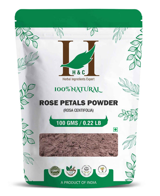 H&C Natural Rose Petals Powder / Rosa Centifolia - 100gm - HNW GLOBAL