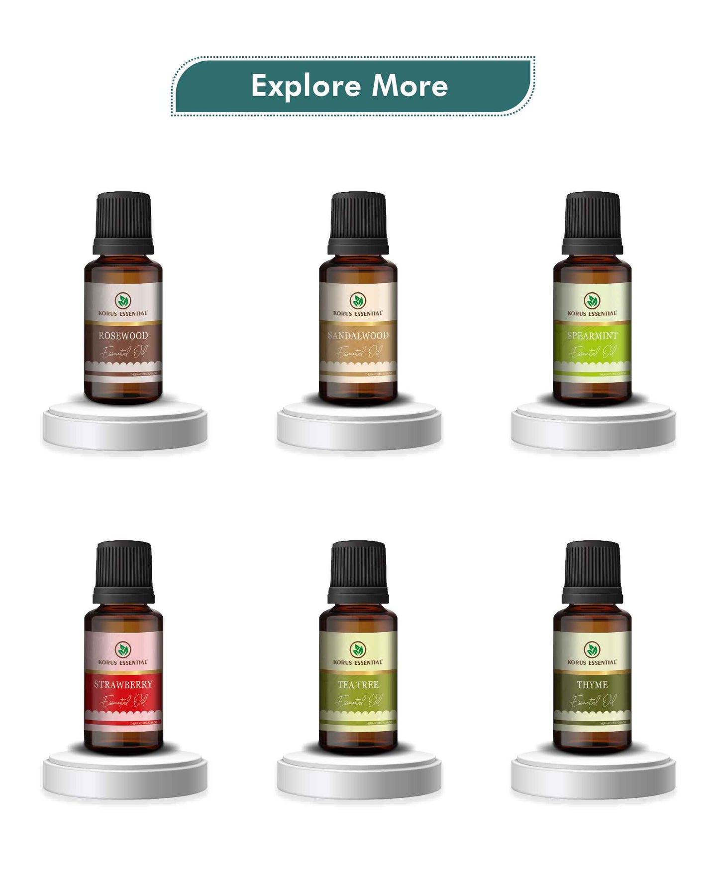 Korus Essential Rosemary Essential Oil - 15ml - HNW GLOBAL