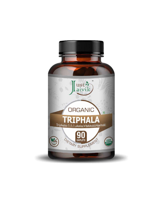 Just Jaivik Organic Triphala Caplet - 750mg, 90 count - HNW GLOBAL