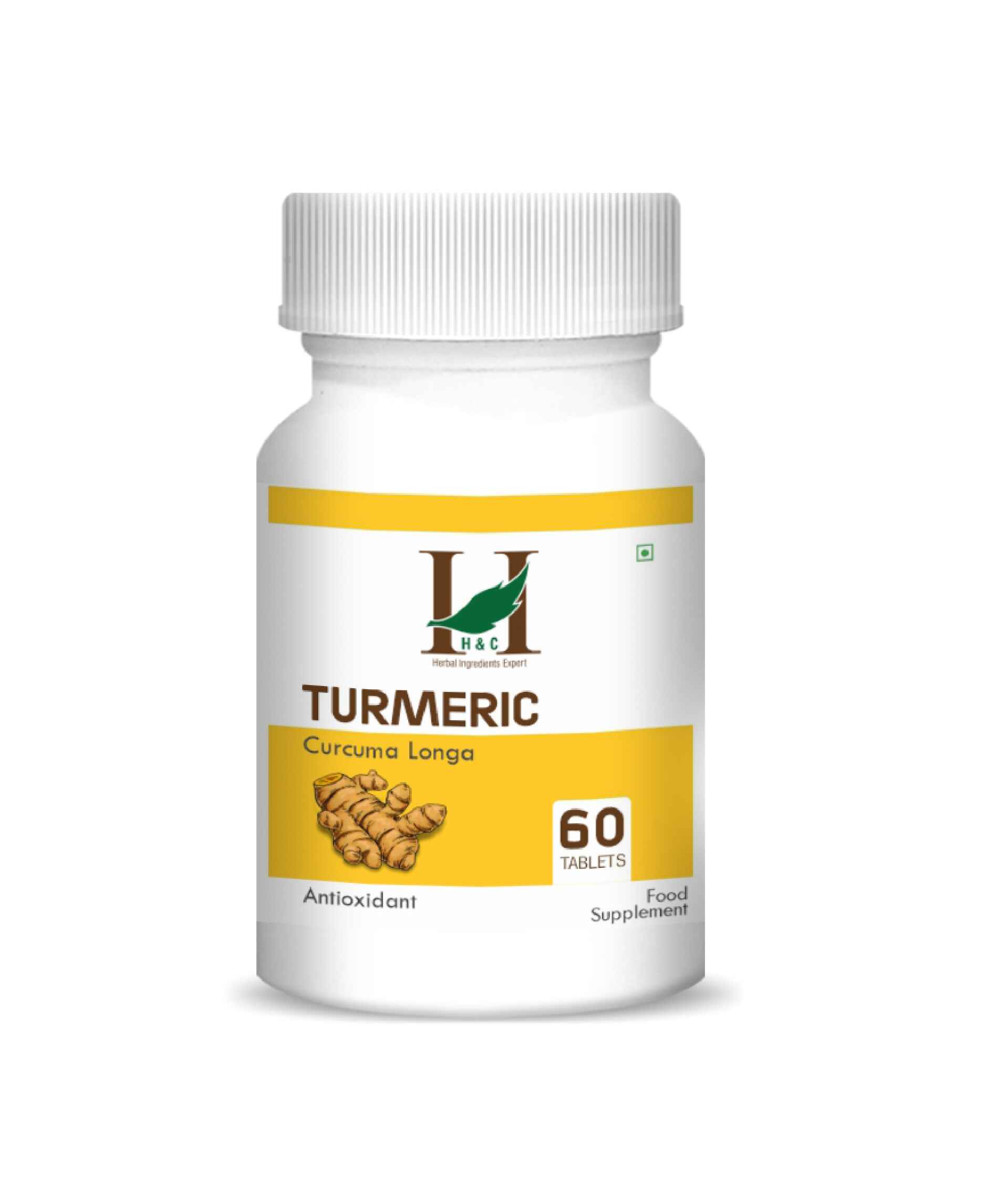 H&C Turmeric Tablet - 350mg , 60 Count - HNW GLOBAL