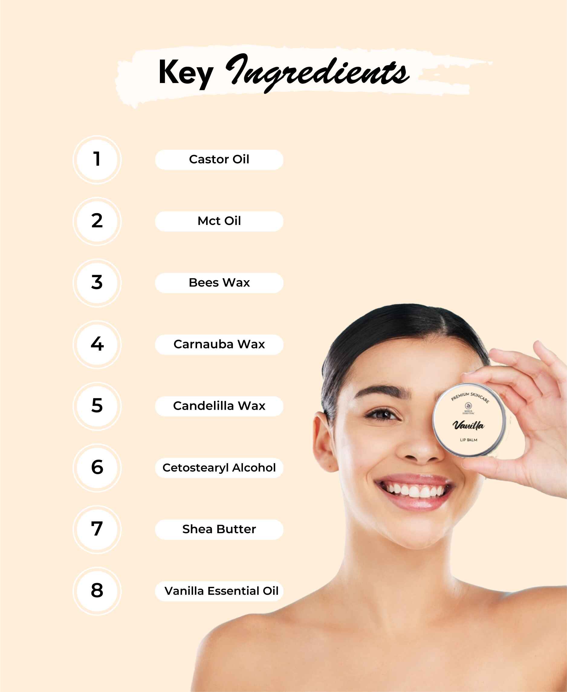 Korus Essential Vanilla Lip Balm with Shea Butter  - 8 Grams - HNW GLOBAL