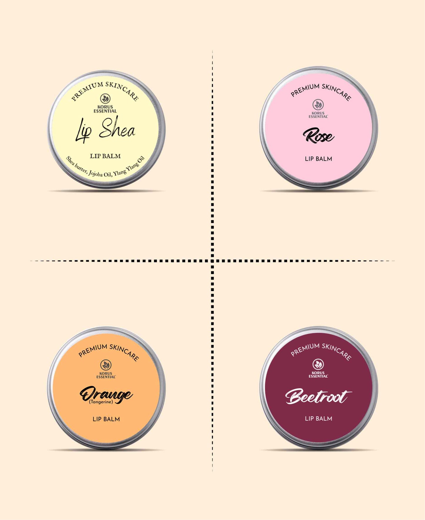 Korus Essential Vanilla Lip Balm with Shea Butter  - 8 Grams - HNW GLOBAL