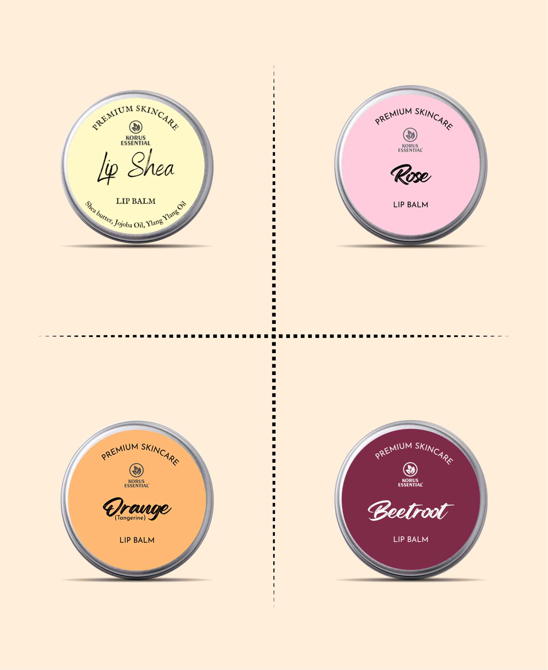 Korus Essential Vanilla Lip Balm with Shea Butter  - 8 Grams - HNW GLOBAL