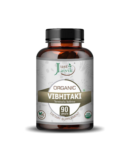 Just Jaivik Organic Vibhitaki Caplet - 750mg, 90 count - HNW GLOBAL