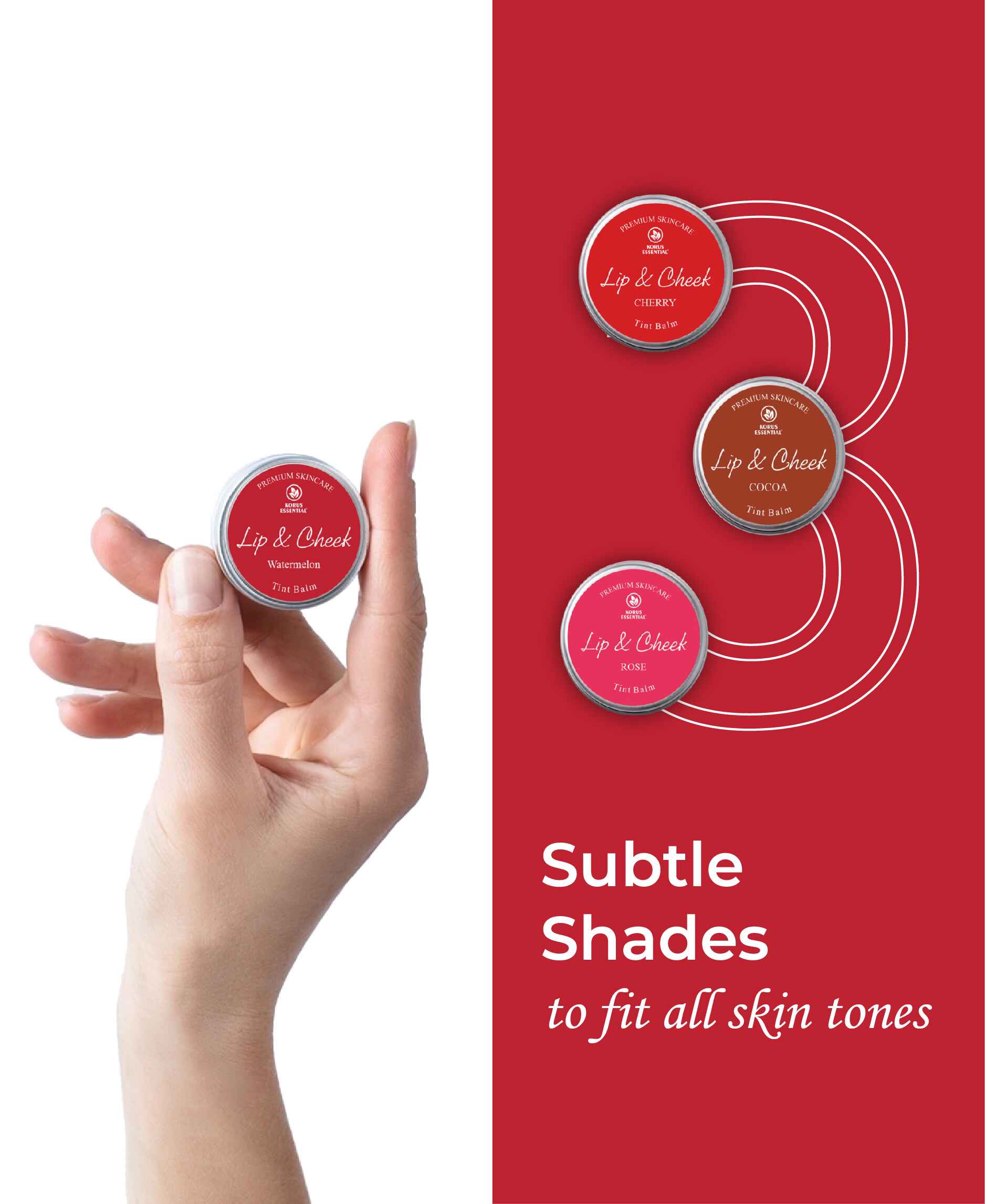 Korus Essential Watermelon Lip & Cheek Tint Balm - 8 Grams - HNW GLOBAL