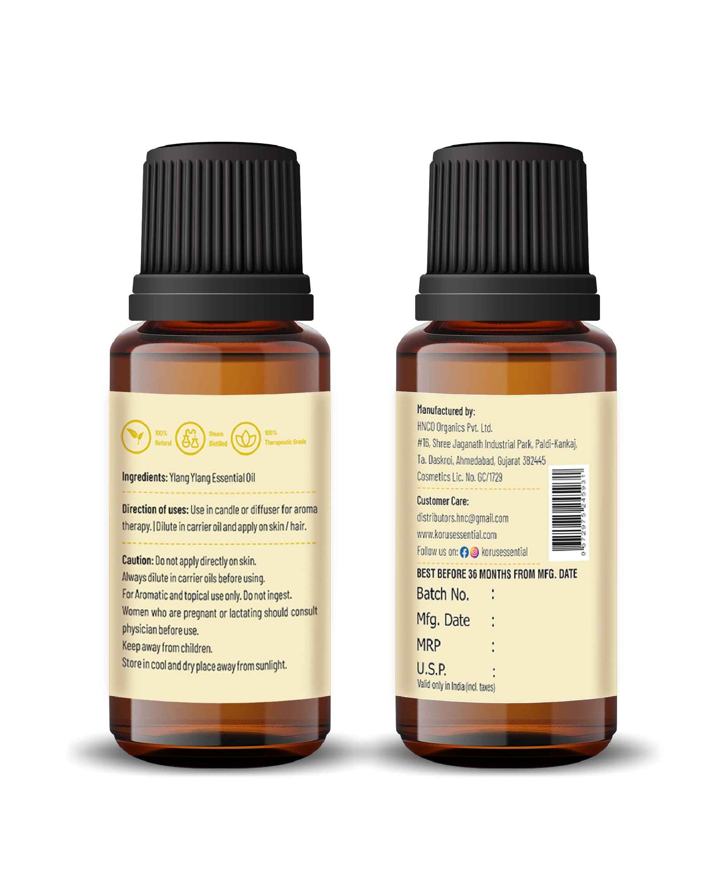 Korus Essential Ylang Ylang Essential Oil - 15ml