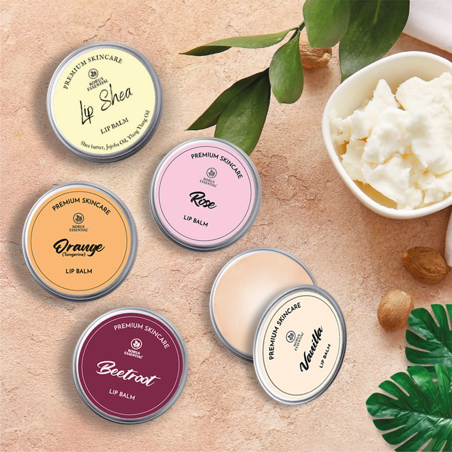 Vanilla Lip Balm with Shea Butter - 8 Grams