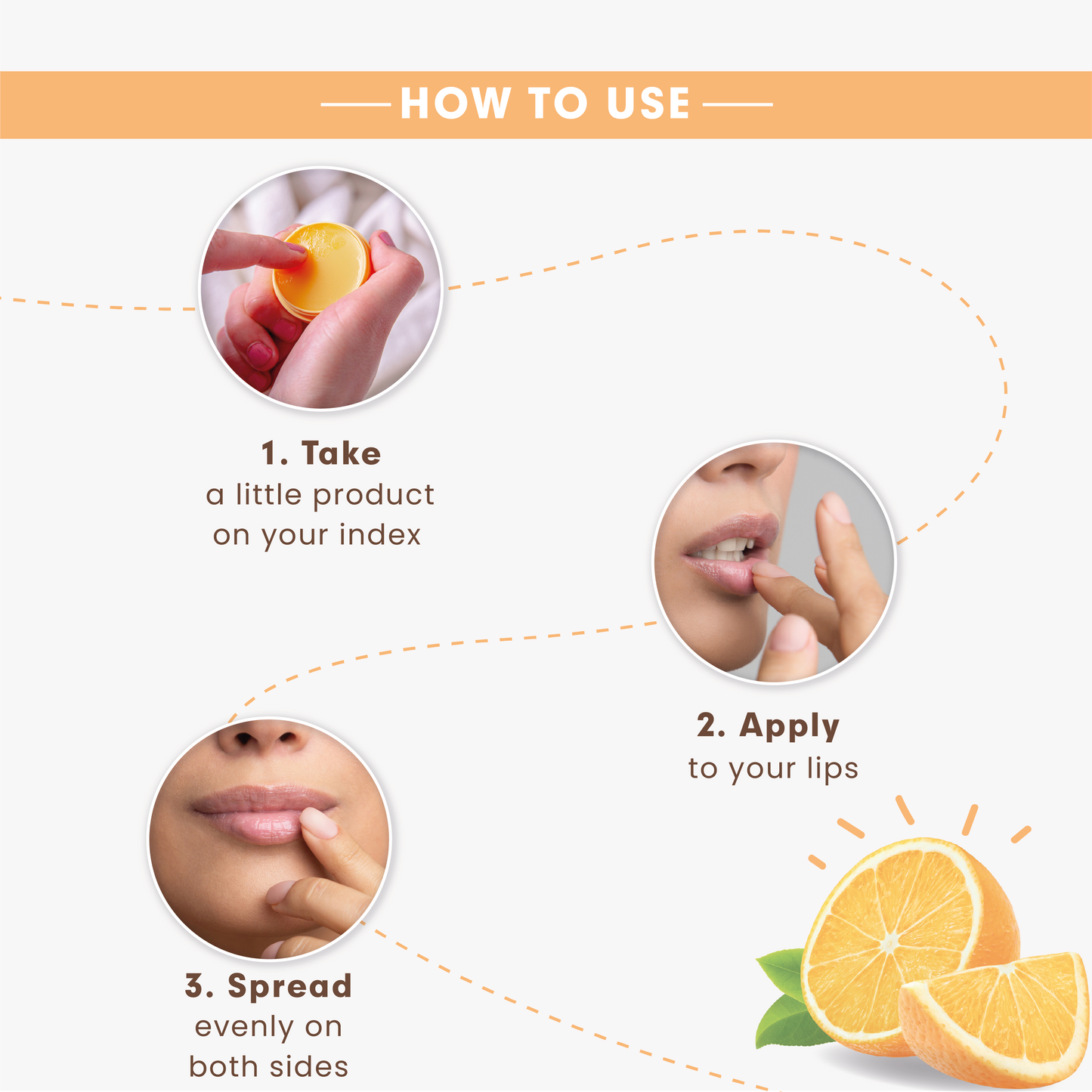 Orange Lip Balm with Shea Butter - 8 Grams