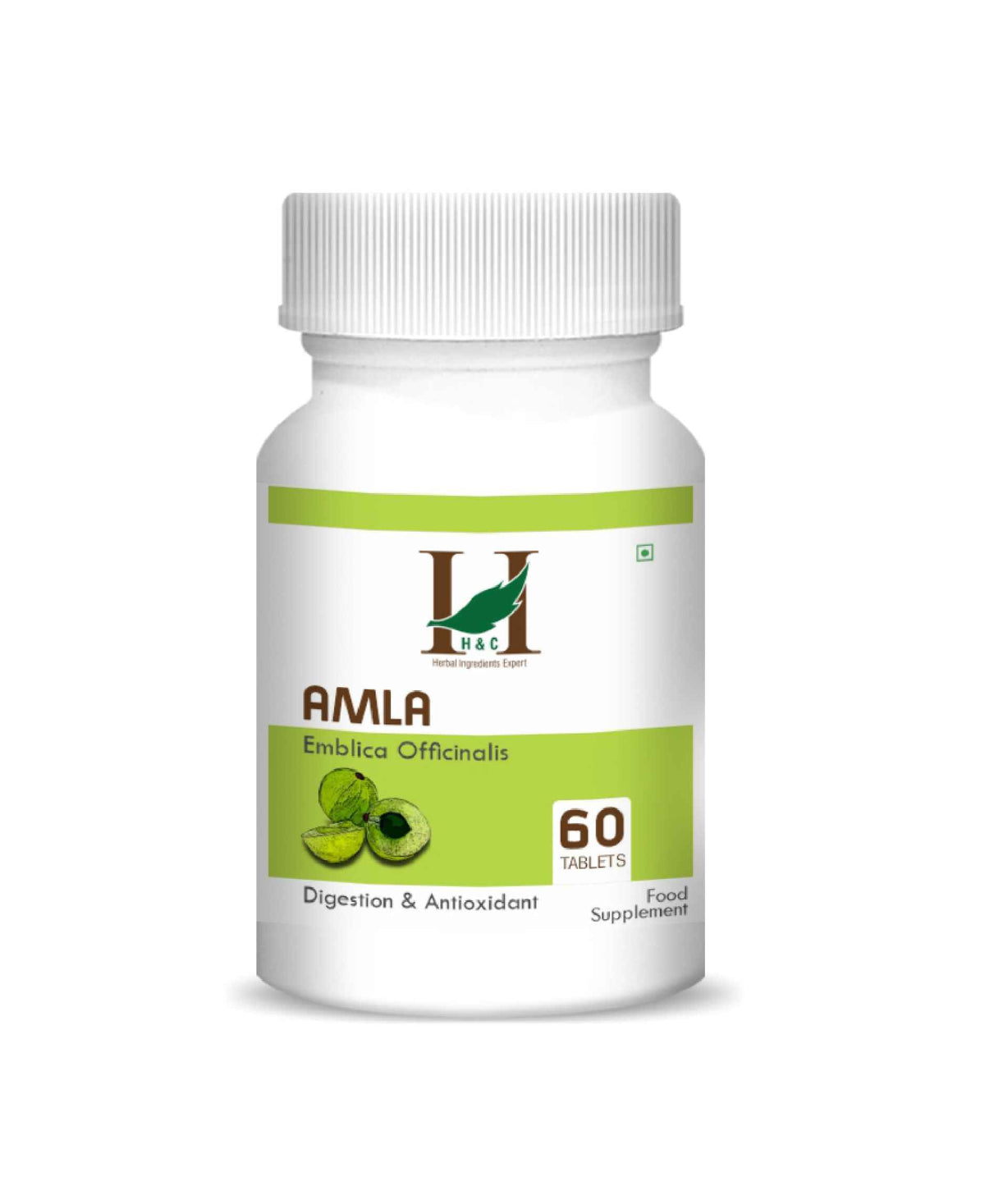 H&C  Amla Tablets 350mg - Indian Gooseberry Vitamin C Supplement for Immunity & Antioxidant Support, 60 Vegan Tablets