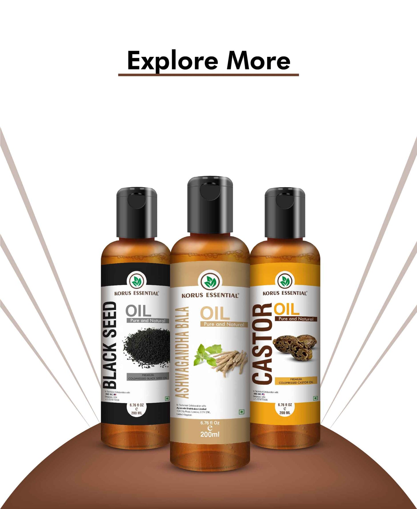 Korus Essential Argan Oil - 200ml - HNW GLOBAL