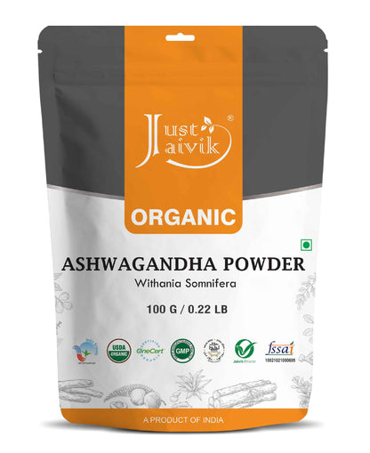 Just Jaivik Organic Ashwagandha Powder - 100gm - HNW GLOBAL