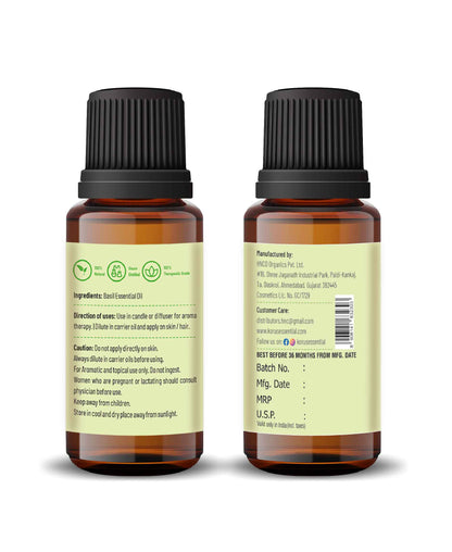 Korus Essential Basil Essential Oil - 15ml - HNW GLOBAL