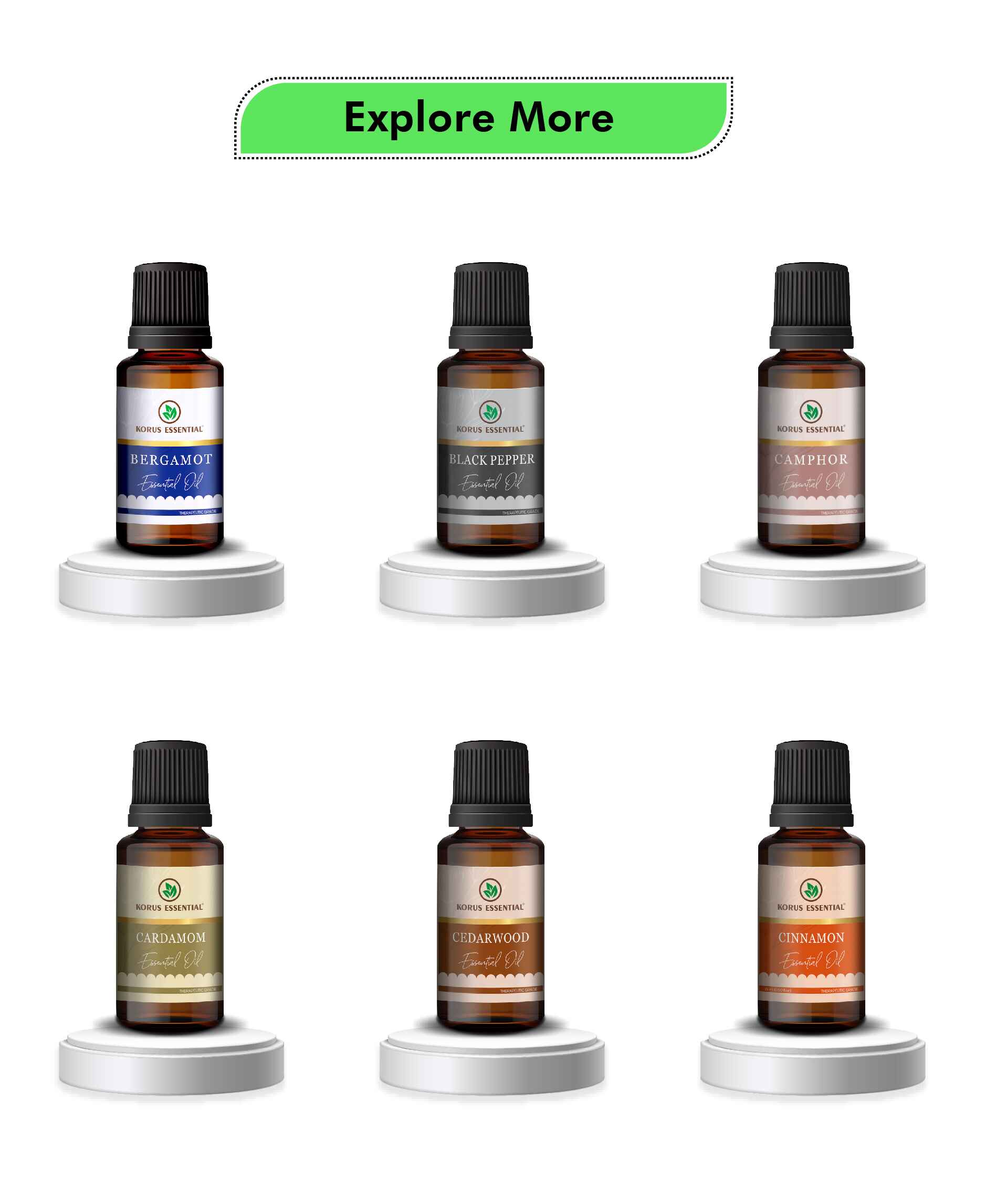 Korus Essential Basil Essential Oil - 15ml - HNW GLOBAL