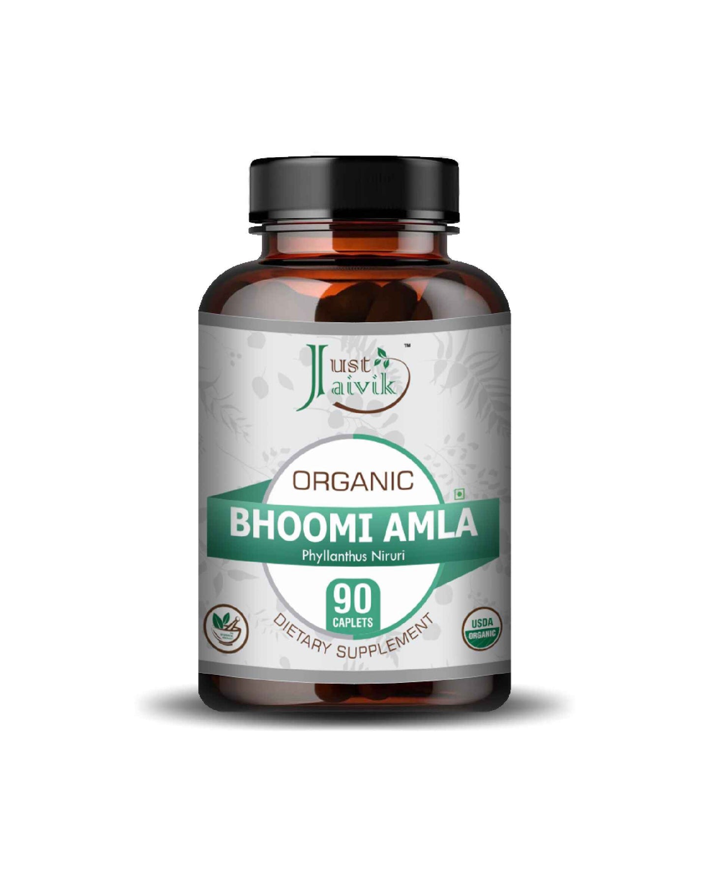 Just Jaivik Organic Bhoomi Amla Caplet - 750mg, 90 count - HNW GLOBAL