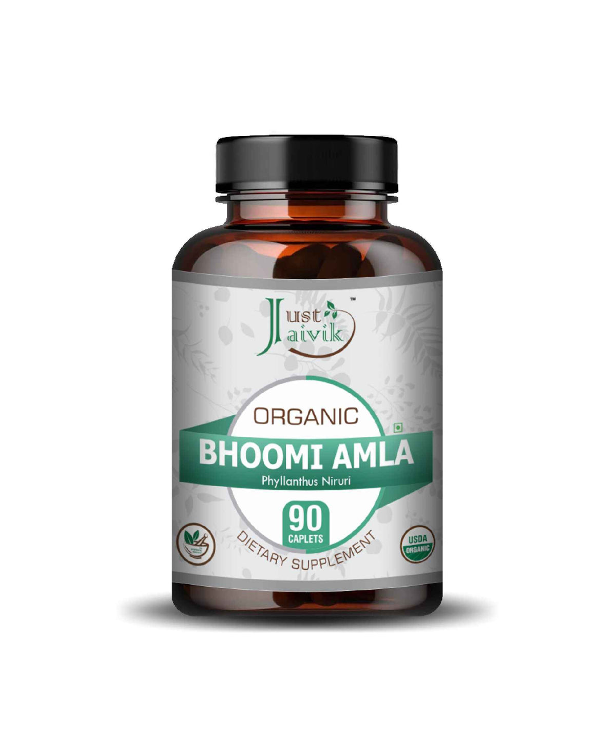 Just Jaivik Organic Bhoomi Amla Caplet - 750mg, 90 count - HNW GLOBAL