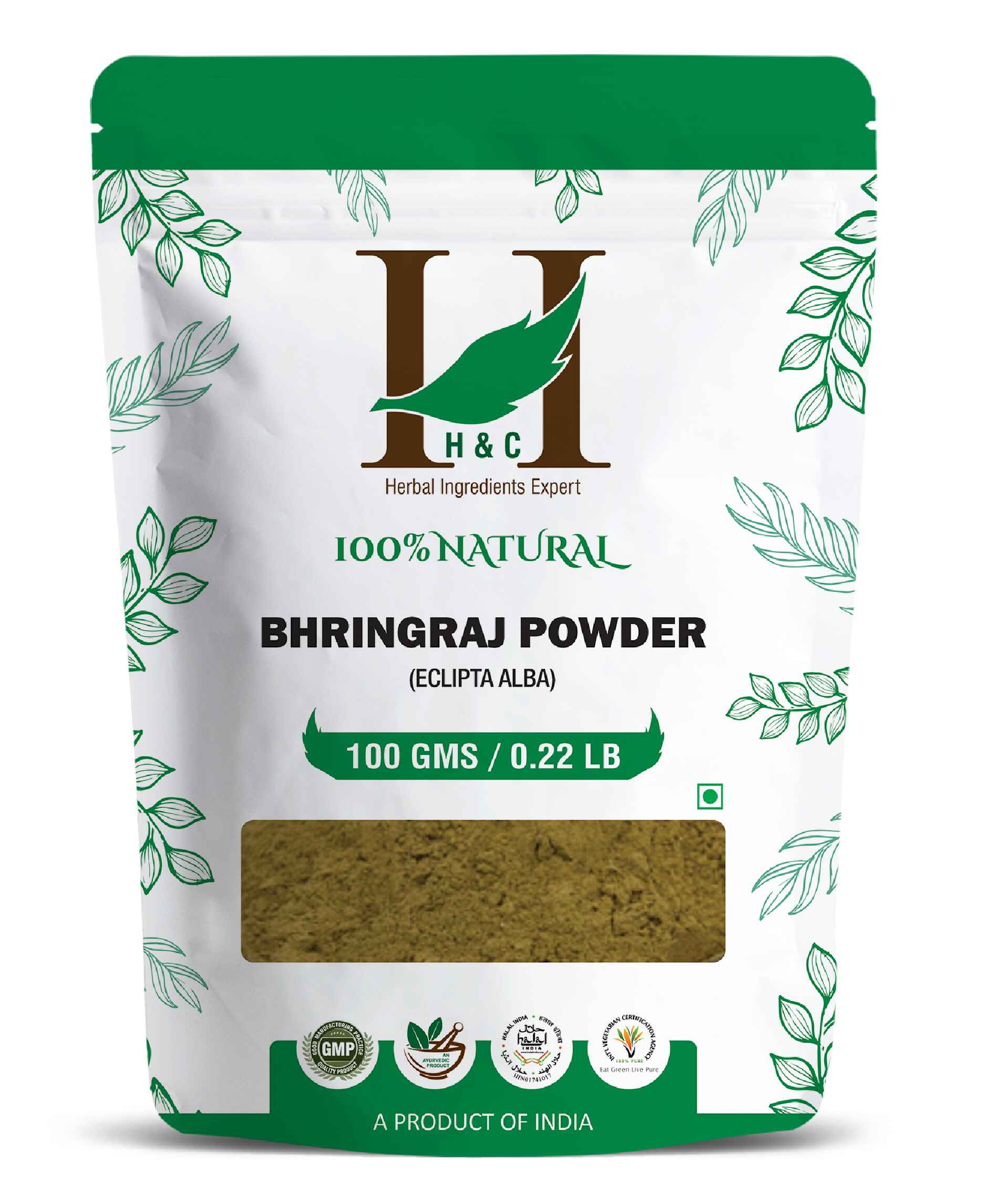 H&C Natural Bhringraj Powder - 100gm - HNW GLOBAL