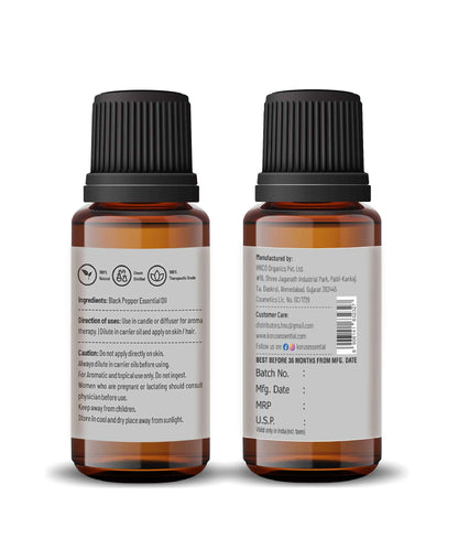 Korus Essential Black Pepper Essential Oil - 15ml - HNW GLOBAL
