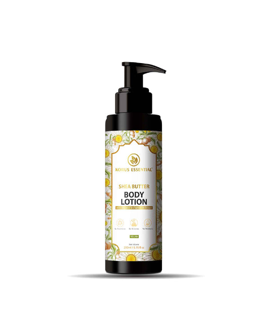 Korus Essential Shea Butter Body Lotion with Vitamin E and Chamomile Extract