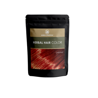 Korus Essential Herbal Hair Color (Chestnut) - 100g | with Henna, Amla, Aritha, etc.